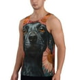 thumbnail image 2 of Hirioo Sunflower Black Dog for Men's Workout Tank Top Sleeveless Shirts Quick Dry for Men-Medium, 2 of 7