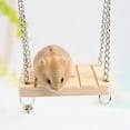 thumbnail image 6 of Leileiiiii Pet Hamster Mouse Wood Swing Hammock Play Toys Small Animal Cage Hanging Seesaw, 6 of 9