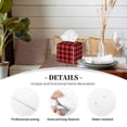 thumbnail image 3 of Kdxio Buffalo Plaid Red Black Print Tissue Box Cover,Square Decorative PU Leather Facial Paper Case Organizer Holder Dispenser for Bathroom,Night Stands,Desk,Car 5.2''X5.2''X5.2'', 3 of 8