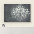 thumbnail image 3 of wall26 Canvas Print Wall Art Crystal Chandelier Silhouette on Floral Pattern Decorative Lights Digital Art Modern Art Chic Relax/Calm Multicolor for Living Room, Bedroom, Office - 32"x48", 3 of 5