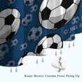 thumbnail image 6 of Blue Soccer Balls Pattern Shower Curtain 36"x72" ,Bathroom Decorative Shower Curtains Set with 12 Hooks,Modern Waterproof Washable Shower Curtain, 6 of 6