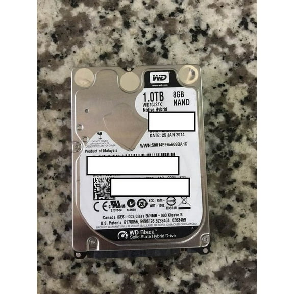 Original Dell TC9PW WD10J21X 1TB Native Hybrid Drive 8GB Nand Solid State Hybrid Drive