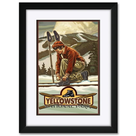 Yellowstone Classic Binding Framed & Matted Art Print by Paul A. Lanquist. Print Size: 12
