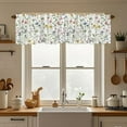 thumbnail image 4 of 54x18 Inches Watercolor Floral Window Treatment Valance Farmhouse Wildflowers Kitchen Blackout Drapes Bathroom Bedroom Living Room Polyester Fabric Curtains Decorations Supplies, 4 of 7