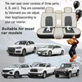 thumbnail image 4 of Fit for Nissan 96% Car Models,Artificial Leather Full Set Car Seat Covers,Airbag-Compatible,Non-Slip Car Seat Cushions,Easy to Install(Gray+White,Standard), 4 of 6