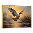 thumbnail image 2 of Designart "Vintage Flight of Duck at the Pond II" Animals Framed Wall Art - Modern Farmhouse Grey Duck Entryway Framed Wall Art, 2 of 6