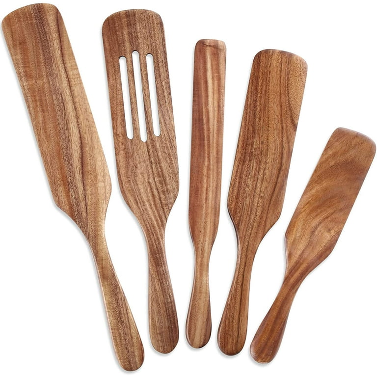 acacia Wooden Cooking Utensil Set Non Toxic Wooden Spatula For
