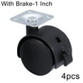 thumbnail image 2 of Waroomhouse 4Pcs Universal Silent Sliding Trolley Chair Wheel Furniture Casters Hardware, 2 of 7