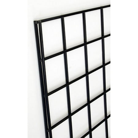 KC Store Fixtures A04204 Gridwall Panel, 2' W x 6' H, Black (Pack of 3)