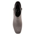 thumbnail image 4 of JOURNEE COLLECTION Womens Gray Herringbone Zipper Accent Padded Sarah Square Toe Block Heel Zip-Up Booties 9 M, 4 of 4