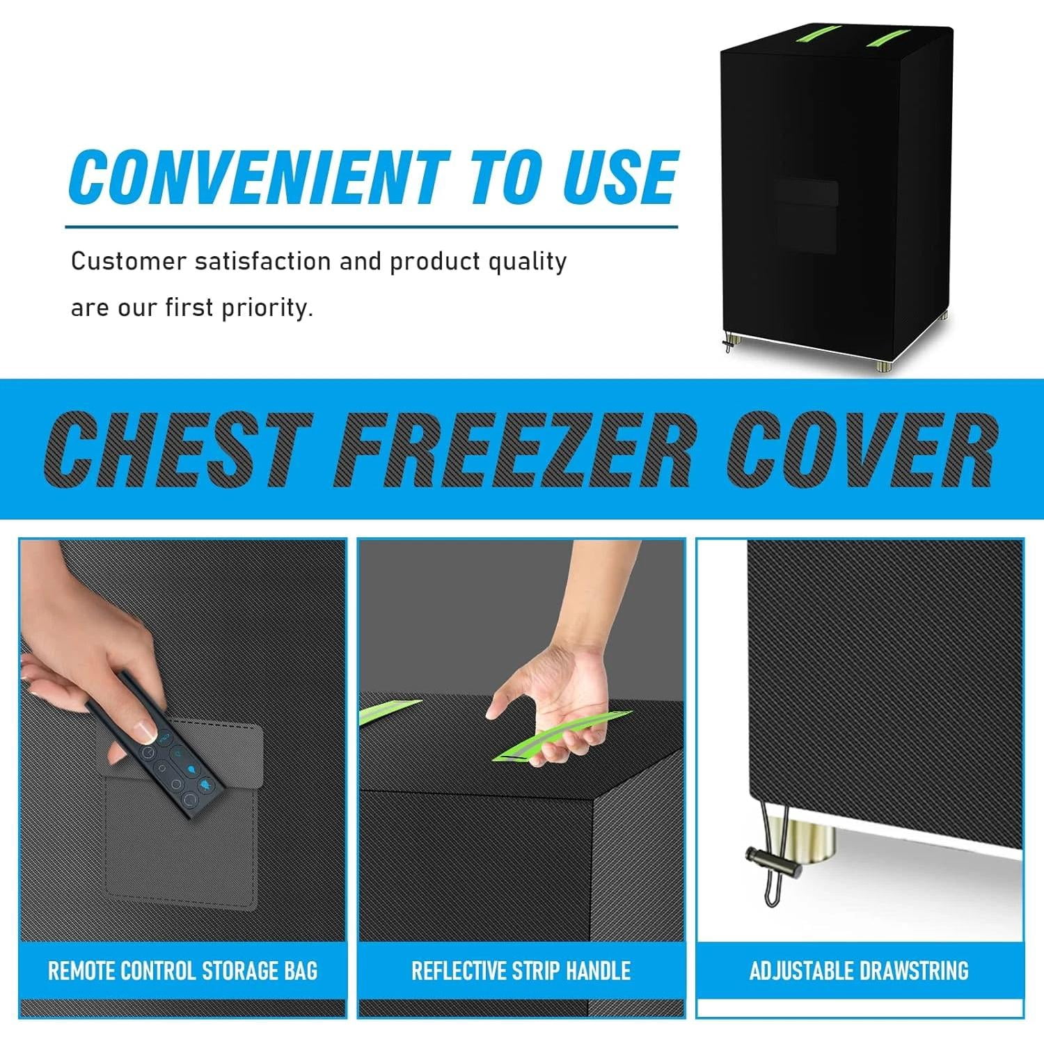 Mini Chest Freezer Cover, Outdoor Deep Freezer Cover Freezer Protector for 3.5 C