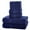 Navy, variant on JML Dark Gray Bath Towel Set of 8 Pieces - 100% Cotton Highly Absorbent Towels for Bathroom, 2 Soft Bath Towels, 2 Hand Towels, 4 Washcloths