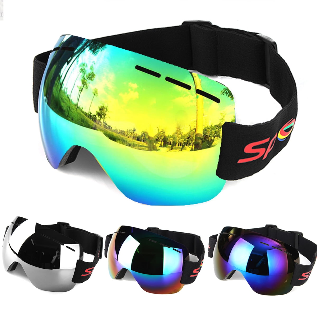 Adult Skiing Glasses Sports Goggles UV Protection Windproof Antifog Snowboard Ski Sunglasses