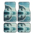 thumbnail image 1 of Balery Polar Bear On Iceberg Juego de 4 Alfombrillas para Auto, Revestimientos de Caucho Resistente, Diseño Antideslizante, 1 of 7