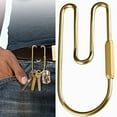 thumbnail image 1 of Cheers Vintage Brass Loop Keychain Car Golden Key Organizer Holder Keyring Decoration, 1 of 2