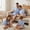 Kid 1, variant on Nibbcoa Family Matching Pajamas Summer Solid Colors Short Sleeves Shirt and Elastic Loungewear