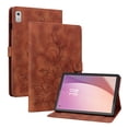 thumbnail image 2 of FJLBDE Case for Lenovo Tab M9 9.0 Inch 2023 Released TB-310FU, Embossed Flower PU Leather Flip Wallet Folio Stand Cover, Brown, 2 of 7