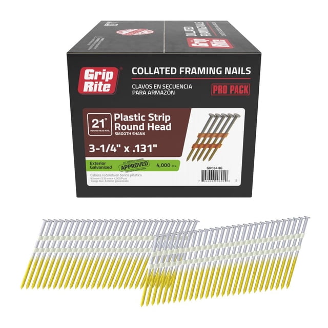 Uñas para enmarcar Grip-Rite GR034HG, 8,3 cm x 3,33 mm, galvanizadas