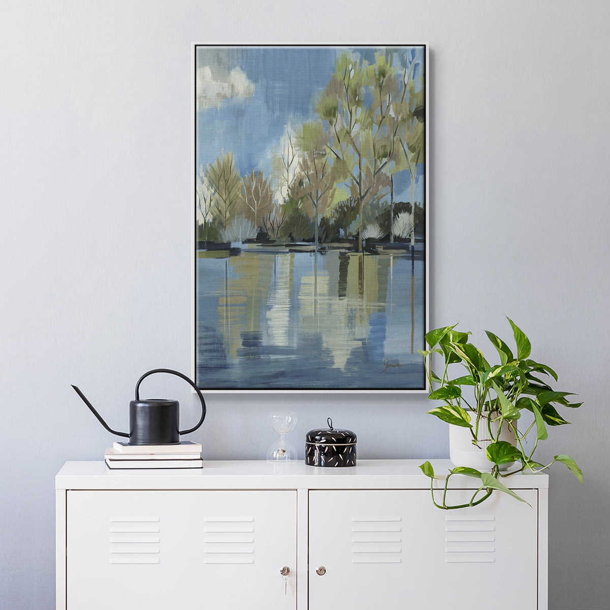 Enchanted Forest I Framed Premium Gallery Wrapped Canvas - Ready to Hang - 17 x 25 - White Floating Frame