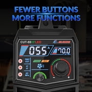 GZ GUOZHI 55A LED Plasma Cutter, Non-Touch Pilot Arc, 1/2Clean Cut,w/IGBT Inverter,Front Pressure Gauge,Pre/Post Flow,2T/4T Mode