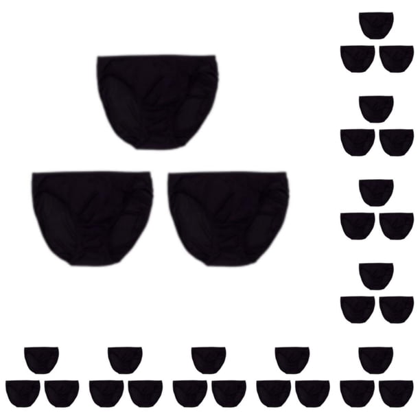 Minnieouse 3 piezas Bragas Calzoncillos Ropa interior Lencería Sexy Calzoncillos cómodos Transpirable diario Damas Negro L Negro L 10Conjunto
