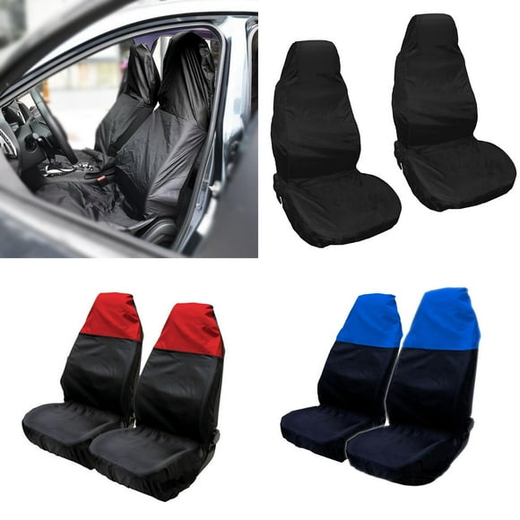 Walbest 2 Pcs Car Seat Cover Protector, Waterproof, Front Seat Cover for Universal Car Seat, Black