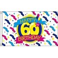thumbnail image 1 of QIFEIHA Happy 60th Birthday Flag 3x5 Feet Banner Flag, 1 of 3