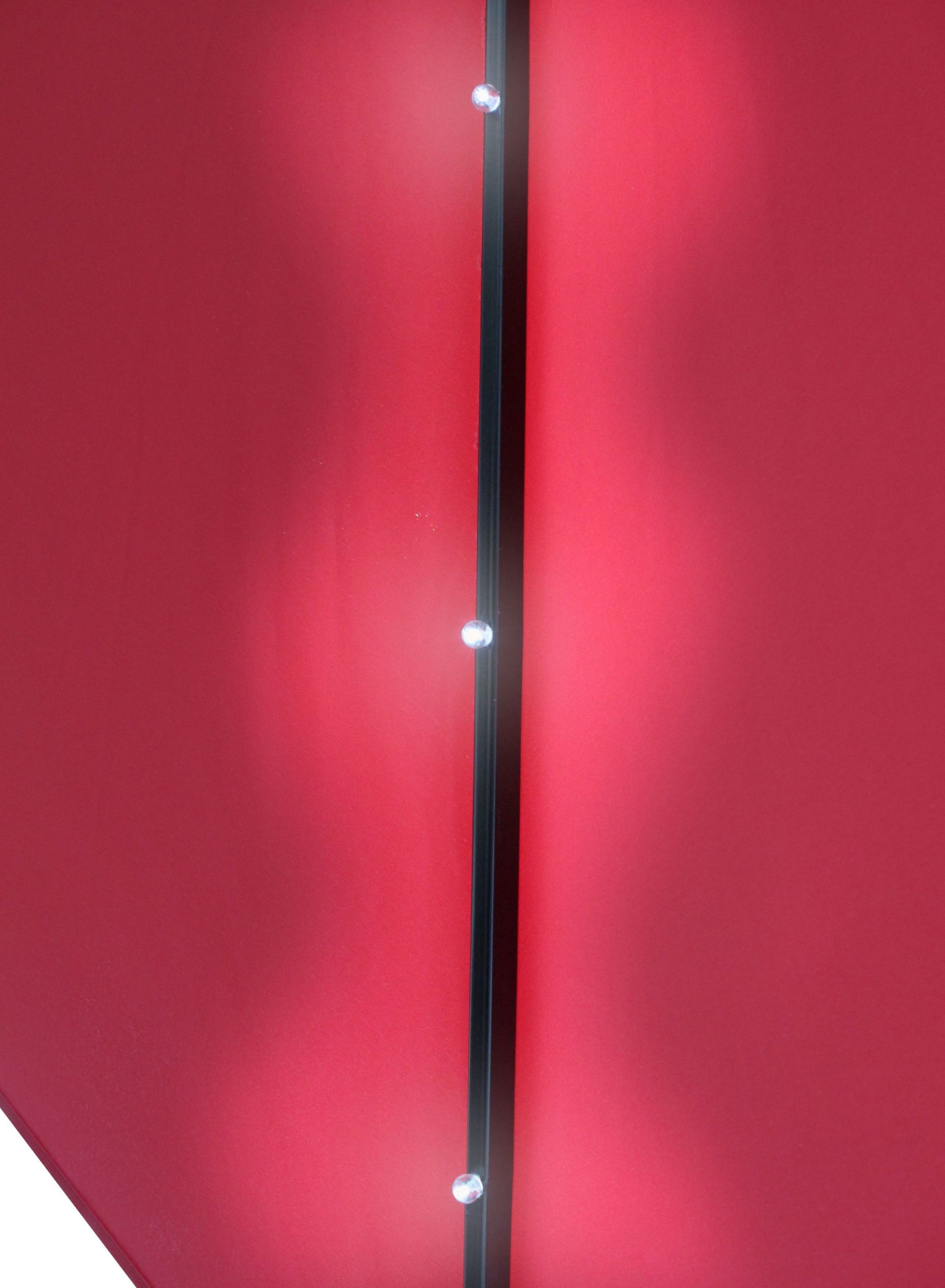 Leigh Country TX 94128 Red 9 Ft Diameter Adjustable Height Solar Powered LED Patio Umbrella