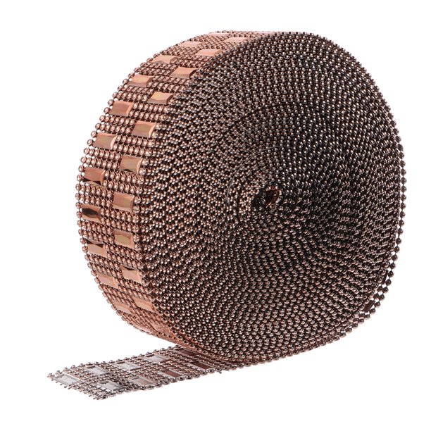 1 rollo de hermosa cinta de diamantes de imitación de 8 filas con brillantes brillantes