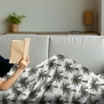 thumbnail image 3 of Palm Tree Soft Flannel Fleece Throw Blanket, Fully Grown Coconut Banana Trees with Retro Effect Forest Foliage, Cozy Plush for Indoor and Outdoor Use, 70" x 90", Dark Brown White, by Ambesonne, 3 of 5