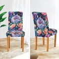 thumbnail image 3 of Yayeee 2 Pack Dining Chair Covers Stretch Parson Chairs Slipcovers Seat Protector, Puprle Ethereal Floral Harmony, 3 of 6