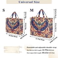 thumbnail image 2 of FORMRS Womens Corduroy Tote Bag Crossbody Shoulder Handbag with Pocket, Colorful Abstract Eagle, 2 of 7