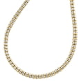 thumbnail image 3 of 10K Yellow Gold Two Tone 3.50mm Diamond Cut Ice Chain Bead Necklace 22 Inches, 3 of 7