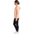 thumbnail image 4 of Women’s Lightweight Cotton Blend Zip Up Hoodie Jacket Peach Medium, 4 of 9