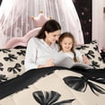 thumbnail image 5 of Erosebridal Bow Bedding Set Full Black Bow Tie Bedding Comforter Sets Teen Adults Room Decor,Watercolor Bowknot Comforter Set Black White Simple Decor Bed Duvet Set, 5 of 7