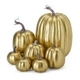 thumbnail image 2 of 7Pcs Artificial Pumpkins for Decorating, Assorted Faux Pumpkin Cute Foam Pumpkins for Halloween Thanksgiving Party, 2 of 7