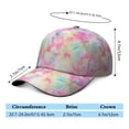 thumbnail image 3 of Tie Dye Baseball Cap, Adjustable Dad Hat with UV Protection, Lightweight and Fade-Resistant, Vintage Boho Multicolor Performance Hat for Men Women Outdoor Activities, 3 of 4