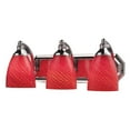 thumbnail image 4 of Elk 3 Light Vanity in Polished Chrome and Scarlet Red Glass - 570-3C-SC-LED, 4 of 4
