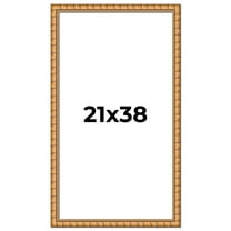 21x38 Frame Gold Real Wood Picture Frame Width 1.5 inches | Interior Frame Depth 0.5 inches |