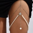 thumbnail image 2 of fastboy Thigh Chain For Sexy Look Durable Colorfast And Glamorous Non-deformable Alloy Chain For Women Party silver, 2 of 6