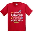 thumbnail image 3 of Inktastic Dear Teacher I Talk to Everyone So Moving My Seat Won't Help Youth T-Shirt, 3 of 5