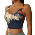 thumbnail image 2 of Fotbe American Bald Eagle A Pattern Womens' Sports Bra Longline Wirefree Padded with Medium Support Sports Moisture-Wicking Workou Vest,Tank Top-Large, 2 of 7