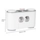 thumbnail image 4 of Wall-Mounted Toothbrush Holder Toiletries Storage Rack with 2 Toothpaste Dispensers 4 Cups and 5 Toothbrush Slots, 4 of 4
