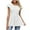 White, variant on Jewelreauty Women Eyelet Peplum Tops Casual Ruffle Short Sleeve Round Neck Blouse Summer Solid Shirt