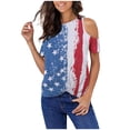 thumbnail image 2 of POINTERTECK Womens Tie-Dye Gradient Color O-Neck Short Sleeve T-shirt Tops Blouse, 2 of 6