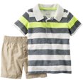 thumbnail image 1 of Carter's Ensemble Rayé 2 Pcs, Blanc/gris/jaune, Nouveau-Né, 1 of 2