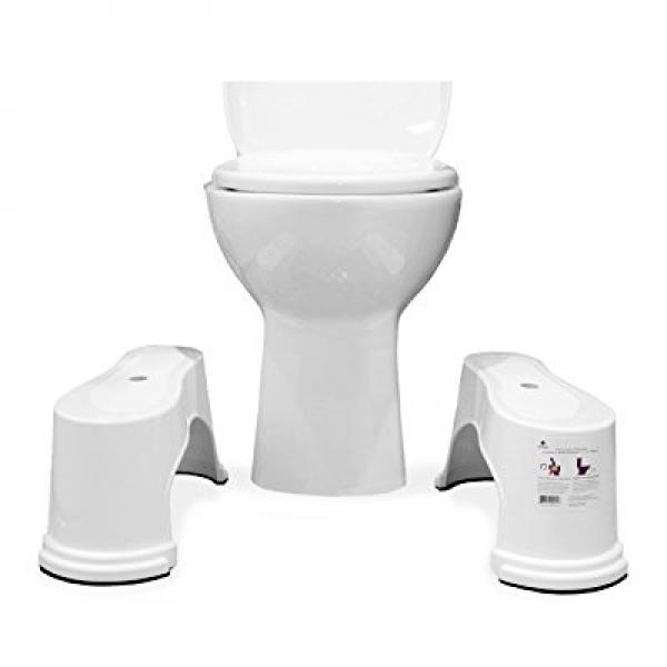 Ultraportable Toilet stool Available in White Stackable 7 inch 7.5 inch Module (One Pair