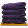 thumbnail image 3 of Luxury Hotel & Spa Collection Highly Absorbent, Quick Dry 100% Turkish Cotton 700 GSM, Eco Friendly Towel, for Bathroom Dobby Border Soft Bath Towel Set 27 X 54 -Plum, Bath Towels - Set of 4, 3 of 6