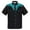 Blue, variant on SHIXIAOO Men's Western Denim 3D Printed Lapel Short Sleeve Shirt Casual Floral Shirt Port Mens Hiking Shirt