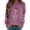 Purple_004, variant on Fgnfyis Christmas Sweatshirt Casual Treble Print Long Sleeve Crewneck Pullover Soft Womens Crewneck Sweatshirt